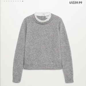 Mango Knitted Shirt Sweater - Never Worn